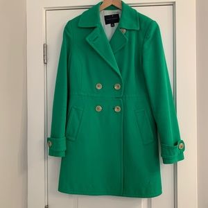 Banana Republic Green Y2K Winter Dress Coat Size Med